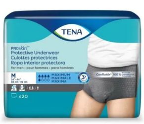 TENA ProSkin Men's Incontinence Underwear Size M (4) Packs 