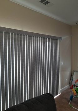 Sliding Grey Window Blinds