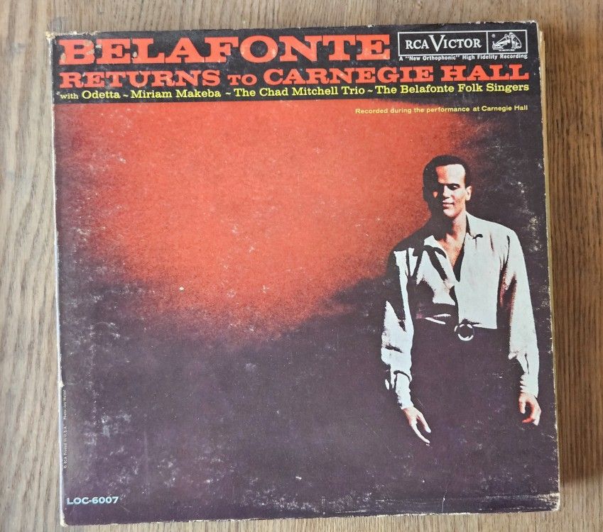 Vintage LP Vinyl Midcentury Record ALBUM Harry Belafonte