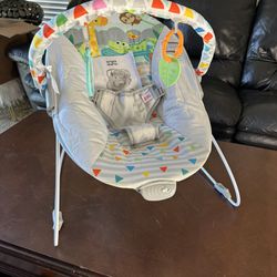 New or Like New Bright Starts Vibrating Bouncer Chair