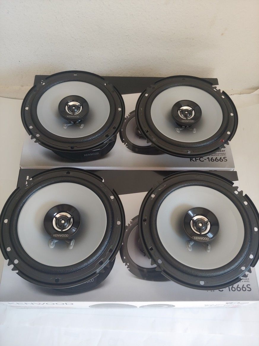 KENWOOD 2 PAIRS 6.5" 2 WAY 300 WATTS CAR SPEAKER ( BRAND NEW PRICE IS LOWEST INSTALL NOT AVAILABLE ,)