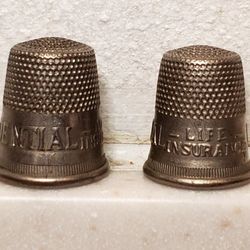 Vintage The Prudential Life Insurance Thimble Usa