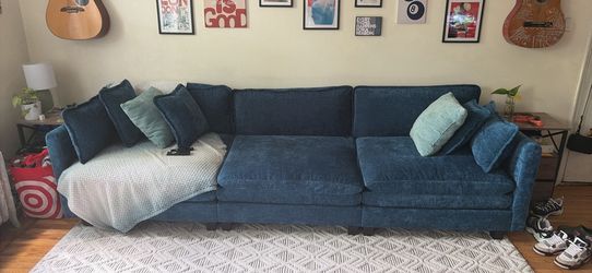 113.5” Chenille Sectional Sofa