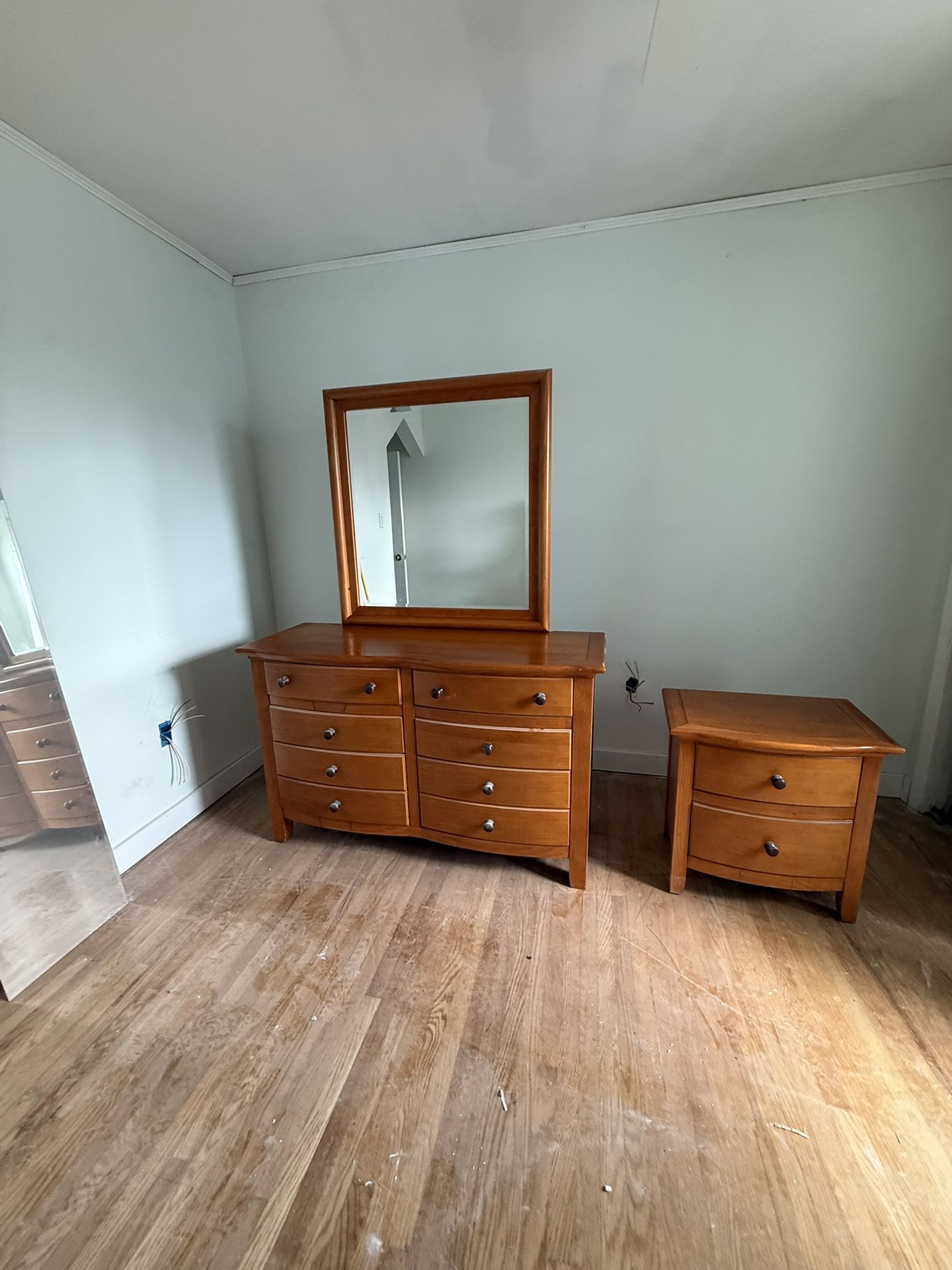 56” Dresser W/ 38” Mirror AND 26” Nightstand