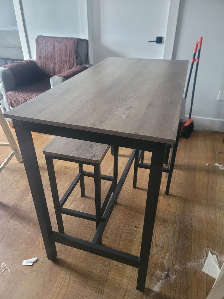 Bar Height Dinette Table & 2 Stools