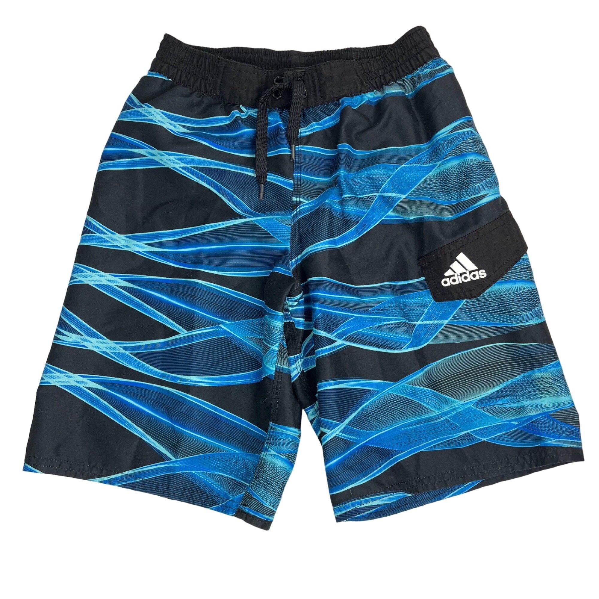 Boy's Adidas Swim Trunks Shorts Blue Print Sz. M