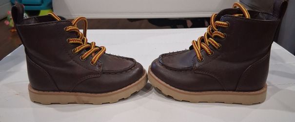 Toddler Brown Lace-Up Ankle Boots