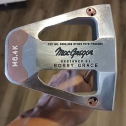 Golf Club Right-Handed MacGregor Bobby Grace V-Foil M6-4K Putter, Center-Shafted Face-Balanced, Aluminum Head 