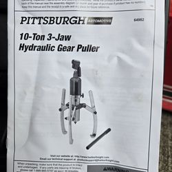10 Ton 3 Jaw Hydraulic Gear Puller NIB