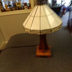 Stain Glass Lamp. Small Damage Place In Back Can't See It At Back Wall 