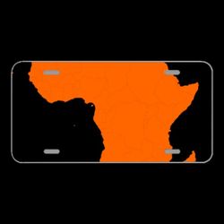 License Plate Novelty Car Front Africa Continent Map Country