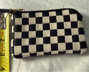 Universal Thread Black And White  Checkered Card/Coin Purse