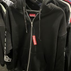 Supreme Rhinestone Zip Up Hoodie 