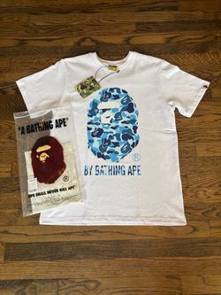 Blue And White Bape Shirt XL fits small
