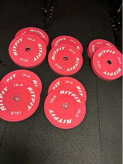 Ritfit barbell plates pink set.