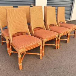 $120 for (8) Tropical Tommy Bahama Style Dining Chairs 