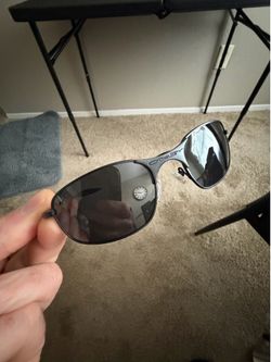 Oakley Square Wire 1.0 Sunglasses Black Frame Black Lens Y2K UV400