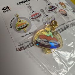 Kura Sushi Collectible Charm, Salmon Toro 