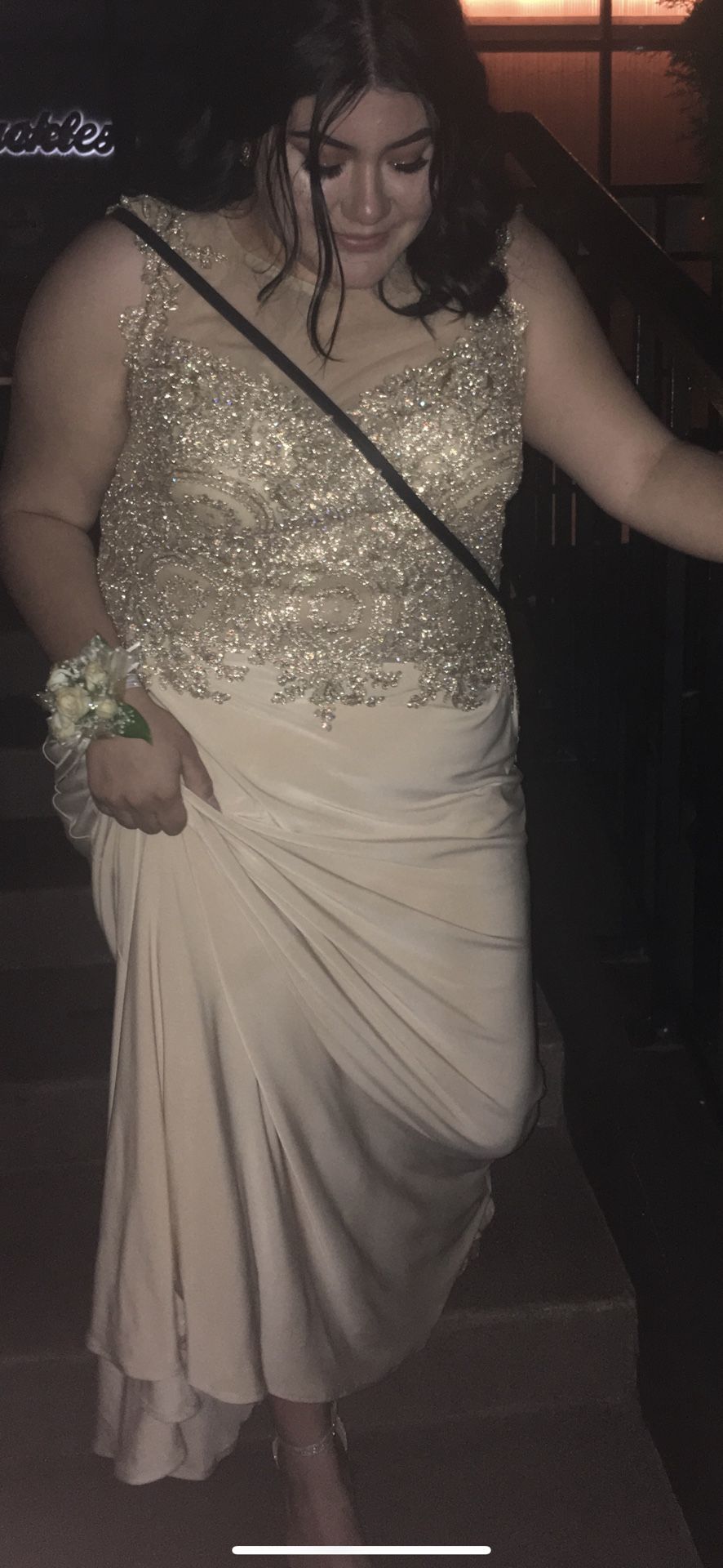 Size 18 Champagne formal Dress 