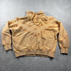 Free People FP Movement Pullover Women’s M Orange Funnel Neck Yoga #2283