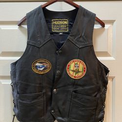 Vintage United States Marine Corps  Run for the Wall Motorcycle Leather Vest 