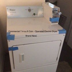 Commercial 7.4 c.u Ft-Coins Opened Electric Dryer (Brand New )