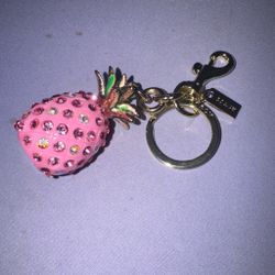 Coach Pineapple Keychain Bag Charm