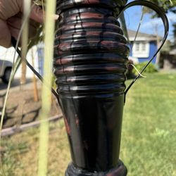 Vase Pitcher With Dried Floral Arrangement