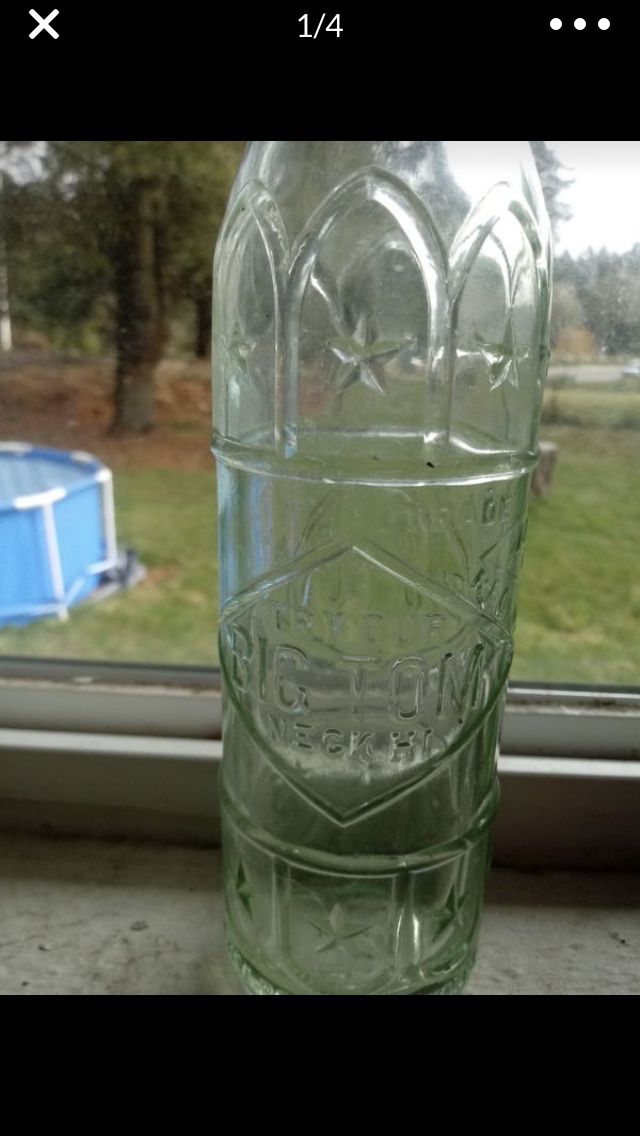 Antique Big Toms glass bottle $40 obo