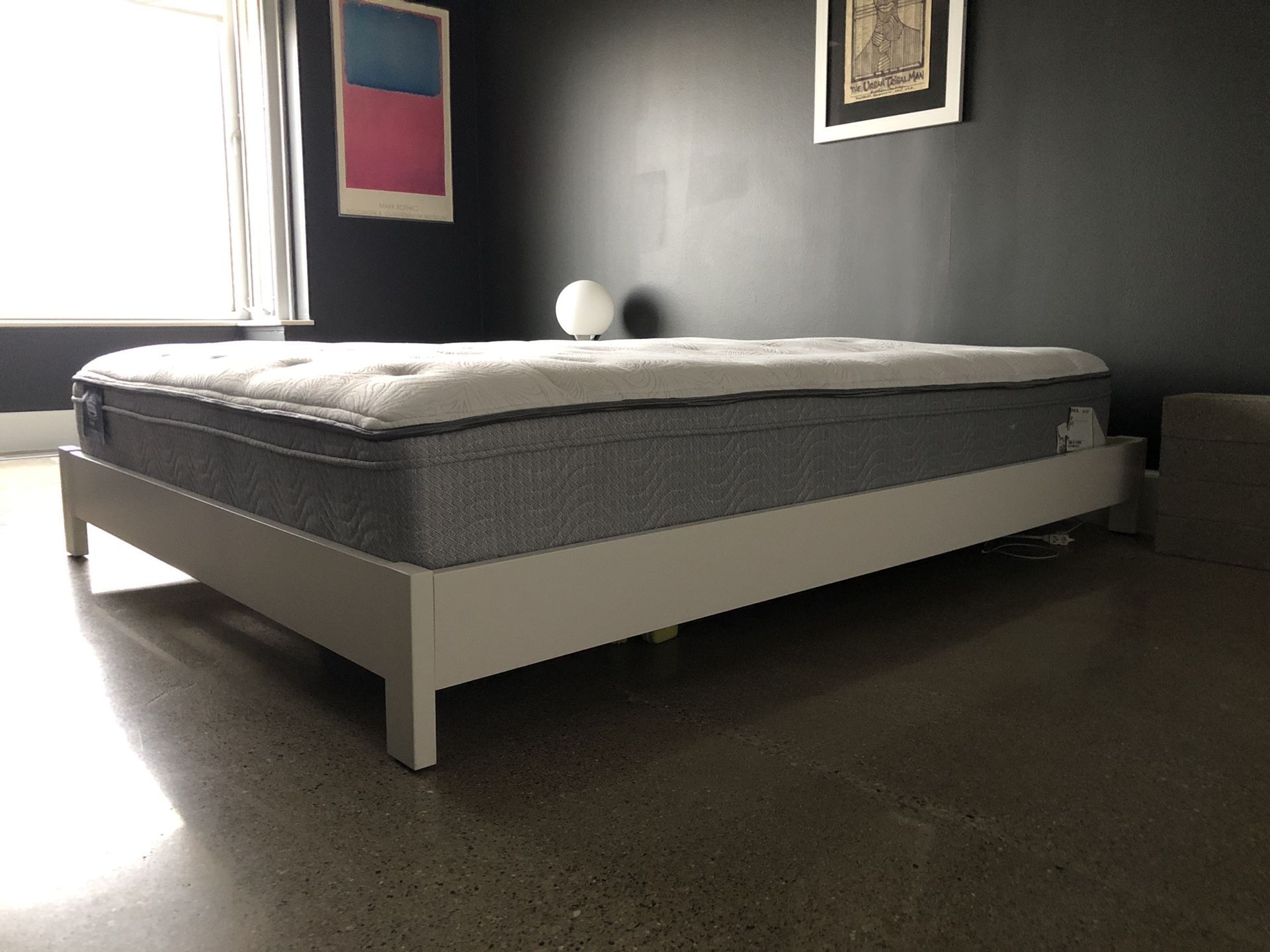 West Elm White Queen Sized Bed Frame