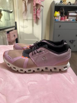 On Cloud Running Sneakers Pink Tan