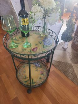Older Grapevine rolling bar cart