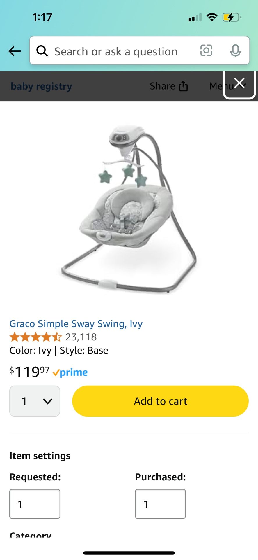 Baby Swing And New Clothes Bundle