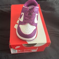 Purple & White Nike Kid Dunks