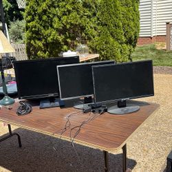 Three Computer Monitors 