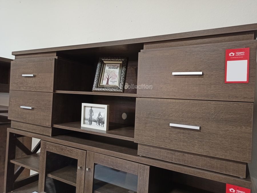 TV Stand, Walnut Oak Color, SKU#10182343TV