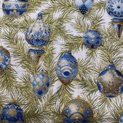 OOP Robert Kaufman Holiday Flourish Christmas Cotton Fabric 1 Yd