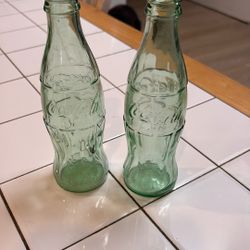 Green Glass Vintage Coke Cola Bottles