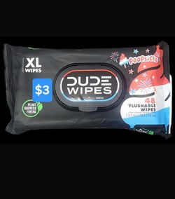 Dude Wipes XL Flushable Wipes 48 Count
