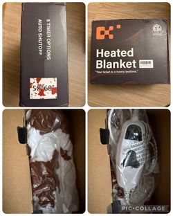 Brown Cow Print Heated Blanket For Adults Washable, 50x60 inches