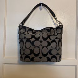 Coach Black and Gray Purse