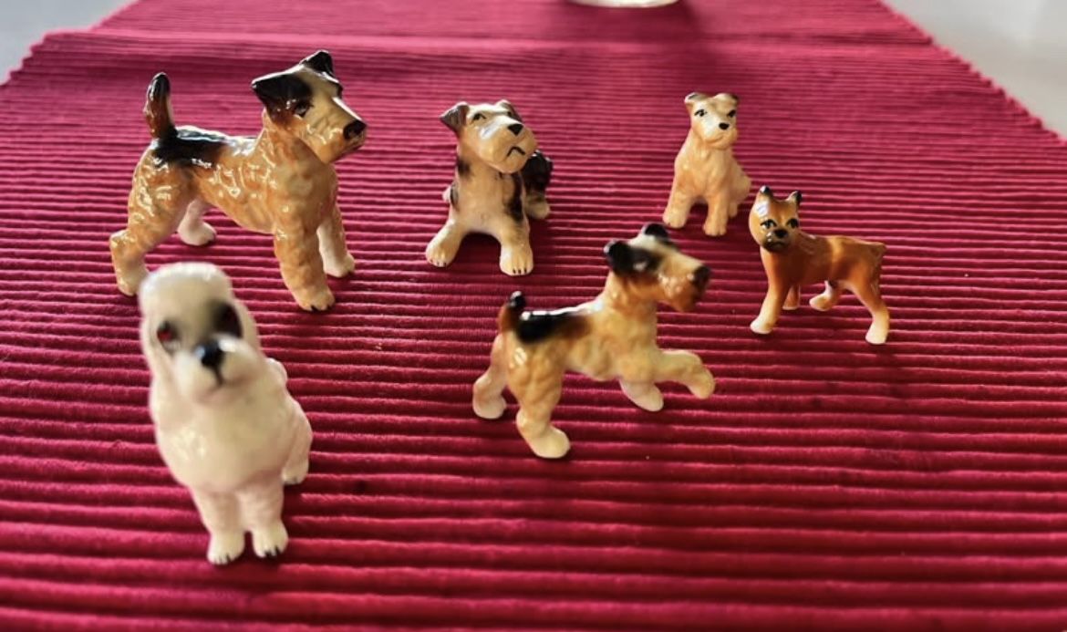 Antique Vintage Miniature Dog Figurines