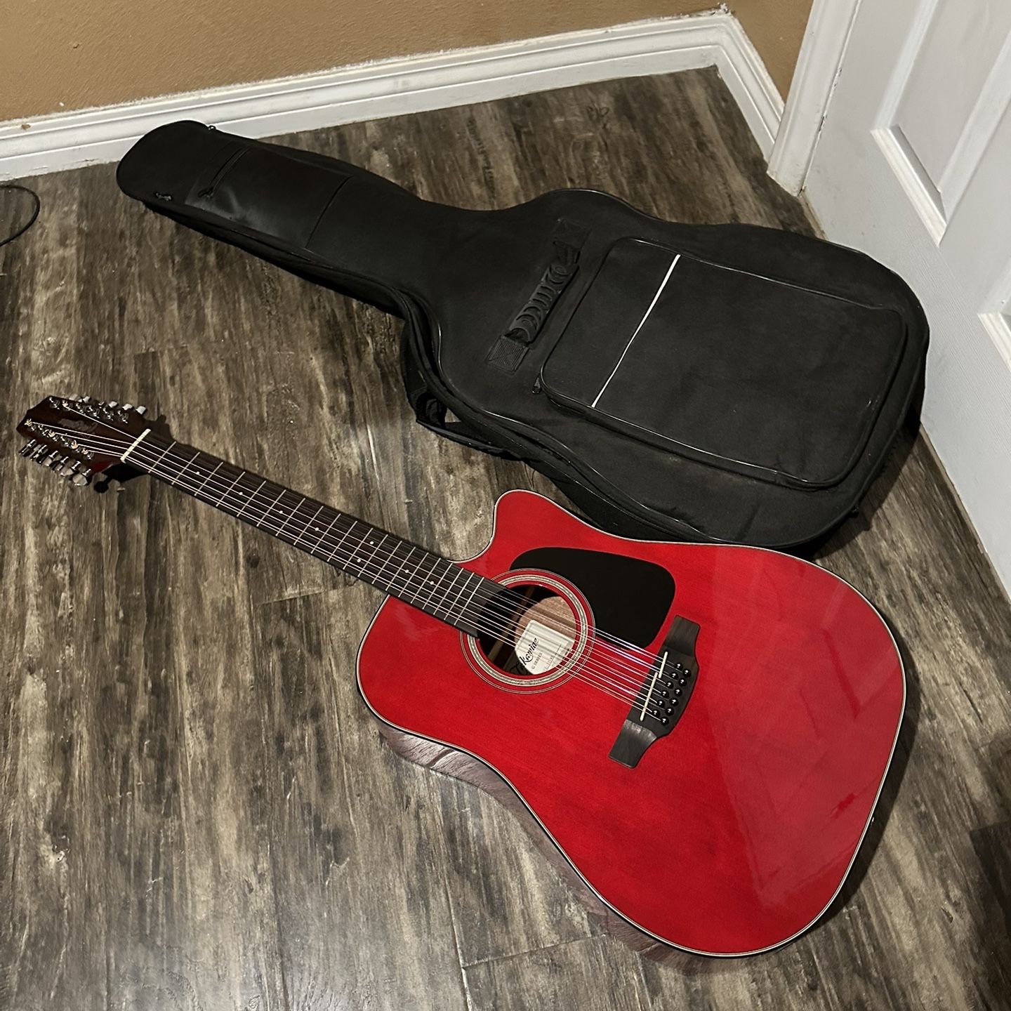 Takamine GD30CE-12 12 String Acoustic Electric Guitar Maple Red With Guitar Bag