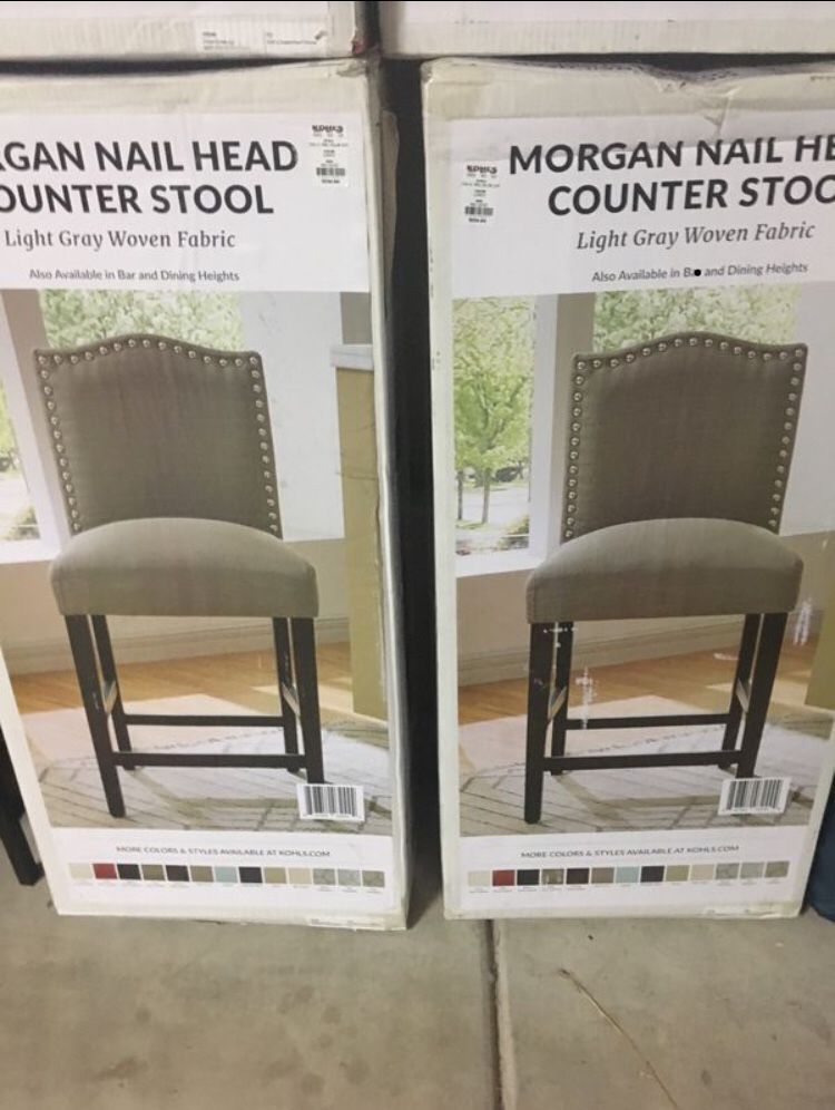 Brand New Bar chairs still in box kohl’s brand original price $139 for 1 chair