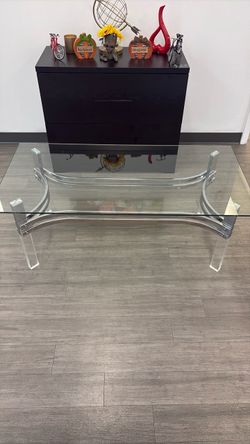Glass coffee table