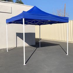 New in box $99 Heavy-Duty 10x10 FT Outdoor Ez Pop Up Canopy Party Tent Instant Shades w/ Carry Bag (White/Blue)
