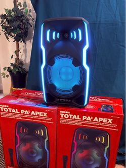ION Total PA Apex Premium ALL-IN-ONE PA Speaker – Wireless Mic, Party Lights, Stand, Bluetooth (NEW)