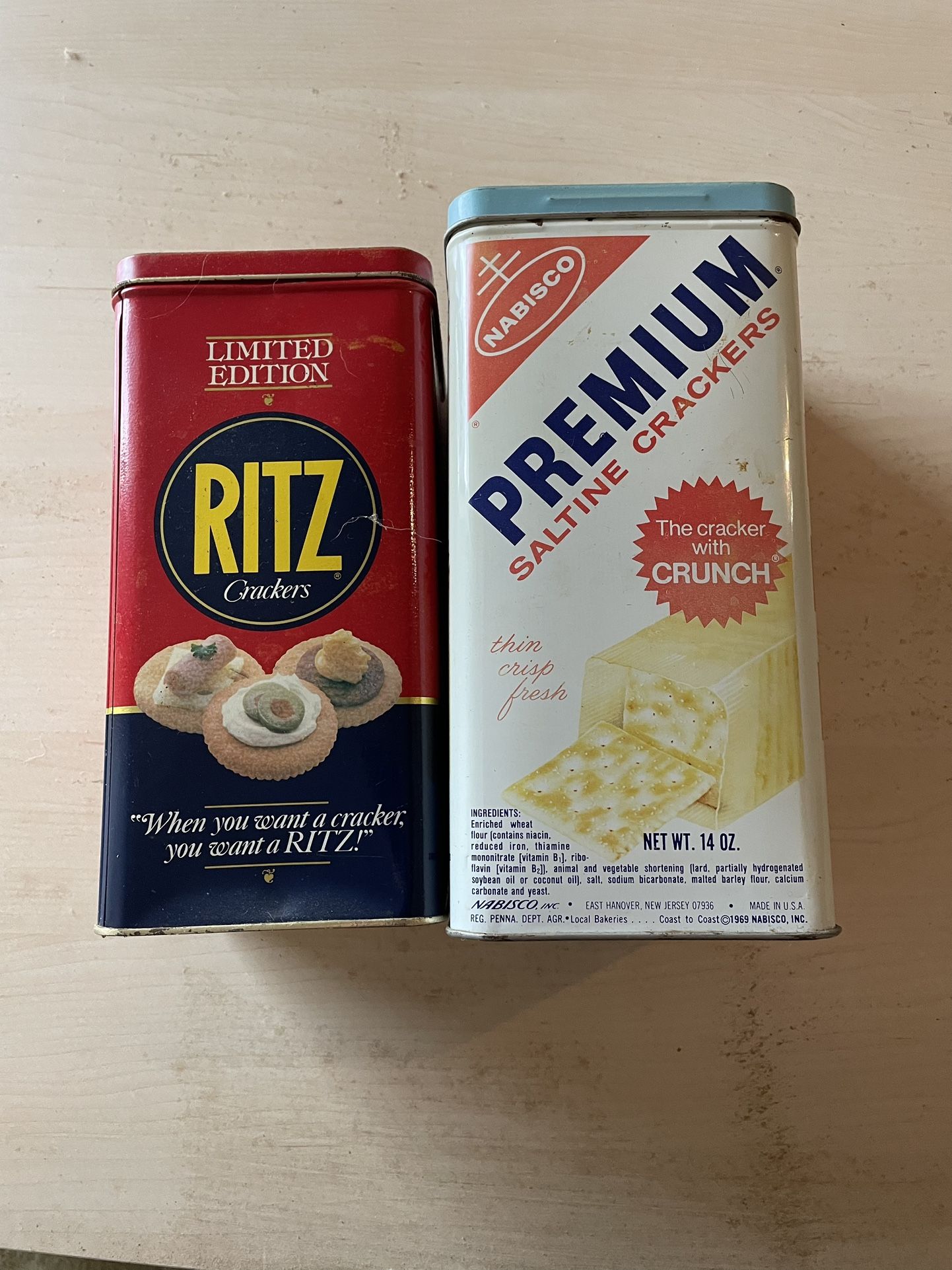 Vintage Ritz and Saltine Cracker Tin