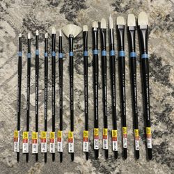Black & Blue Princeton Aspen Paint Brush Bundle #6