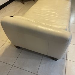 Tan Leather Twin Size Sofa Sleeper Futon Couch
